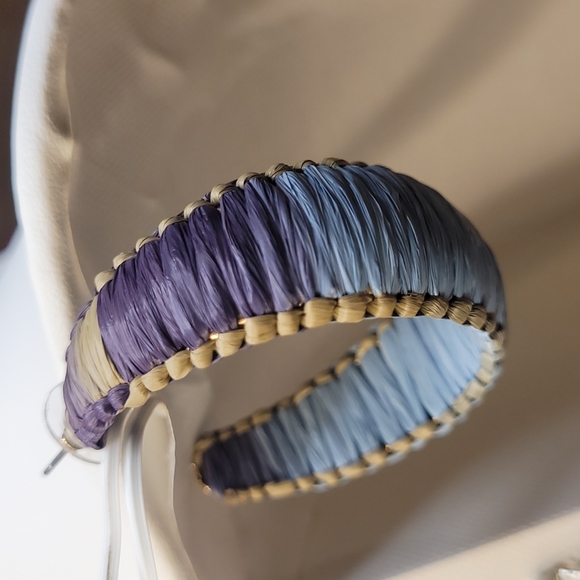 🆕️ OPHELIA ROE RATTAN HOOP EARRINGS - Picture 2 of 7